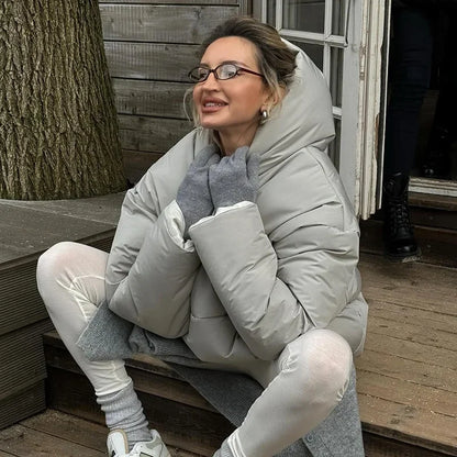 Avelena | Damen Winterjacke mit Kapuze und Taschen