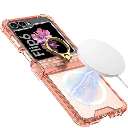Avelena | Transparent Ring Case für Galaxy Z Flip 6