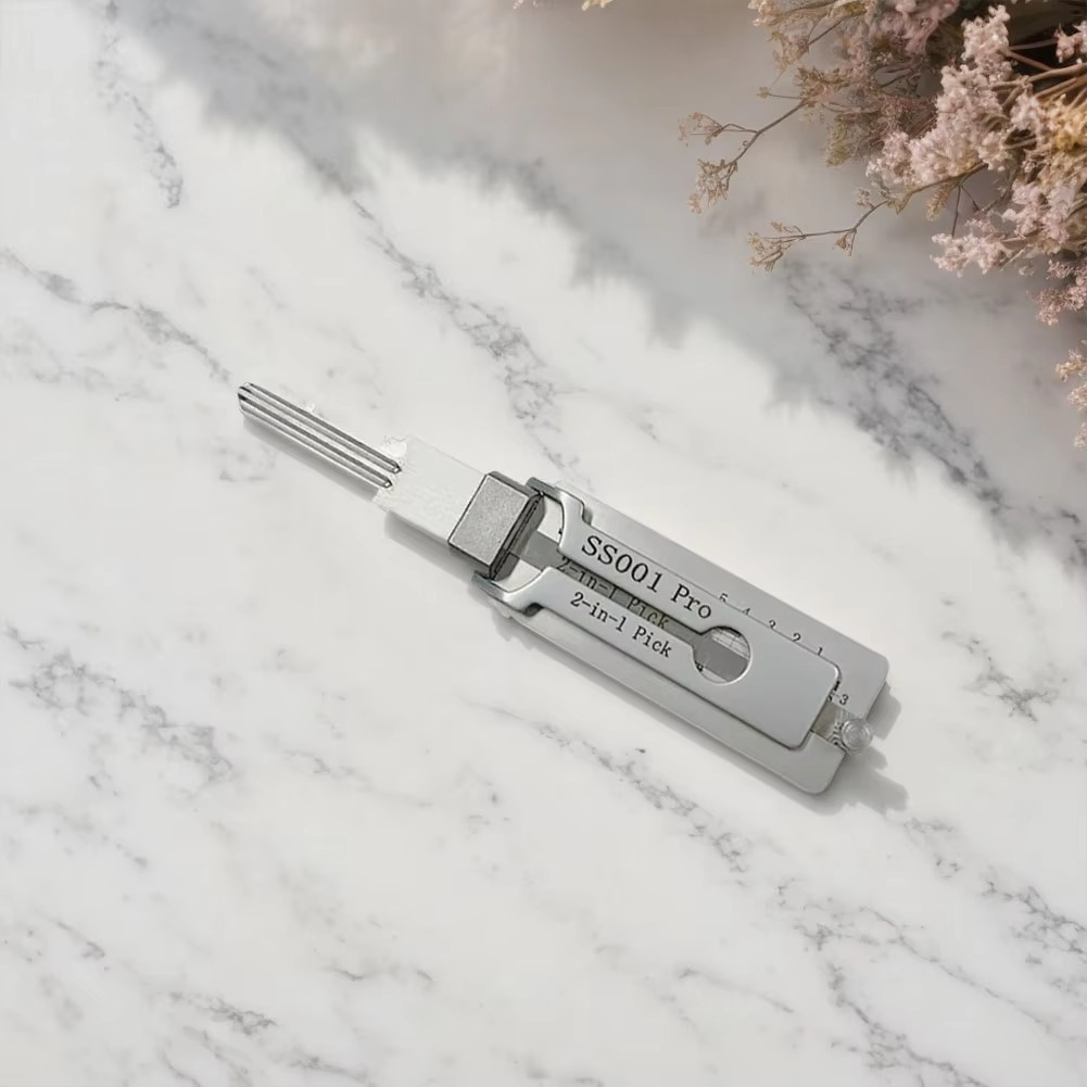 Avelena | Edelstahl Schlüsseldecoder – 2-in-1 Schlossdekodierungs- und Picking-Werkzeug für Schlosser