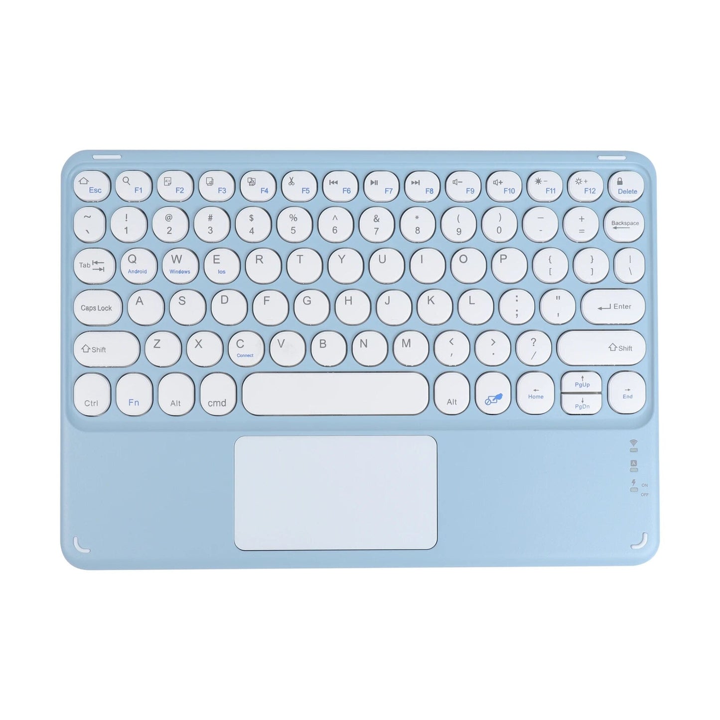 Avelena | Süße Rundfarbe Tastatur mit Touchpad