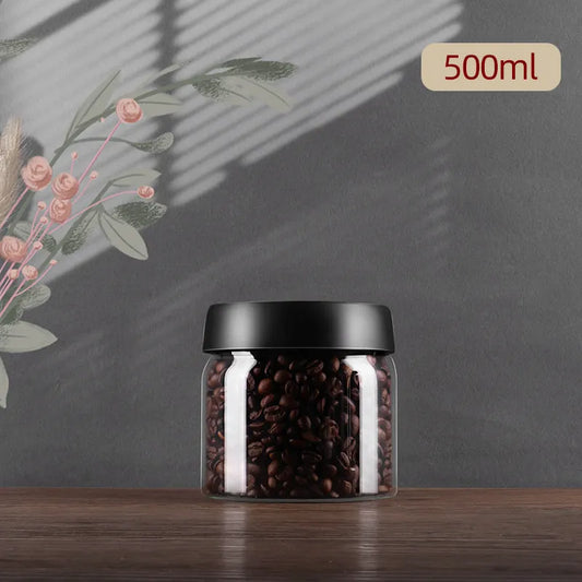 Avelena | GIANXI Vakuumversiegelter Krug, Kaffeebohnen, Glas, luftdichter Kanister, Lebensmittel, Körner, Süßigkeiten, Frischhaltedose, Küchenzubehör