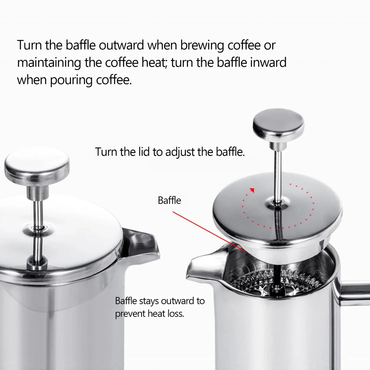 Avelena | Edelstahl French Press Kaffeemaschine