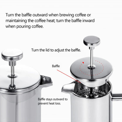 Avelena | Edelstahl French Press Kaffeemaschine