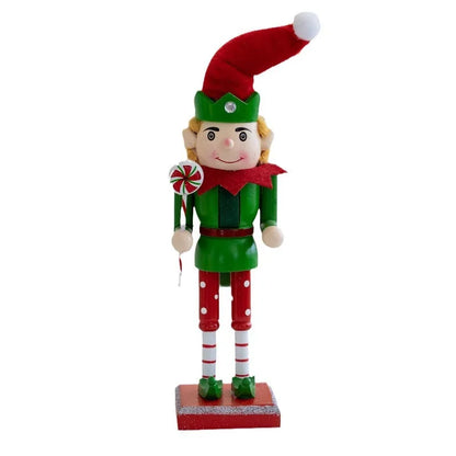 Avelena | Elf Nussknacker Soldat aus Holz Ornamente