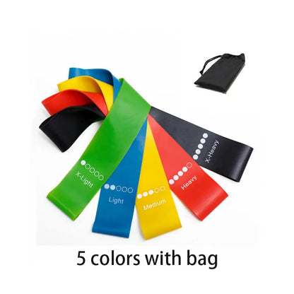 Avelena | 5-Teiliges Yoga-Widerstandsband-Set - Elastische Bänder