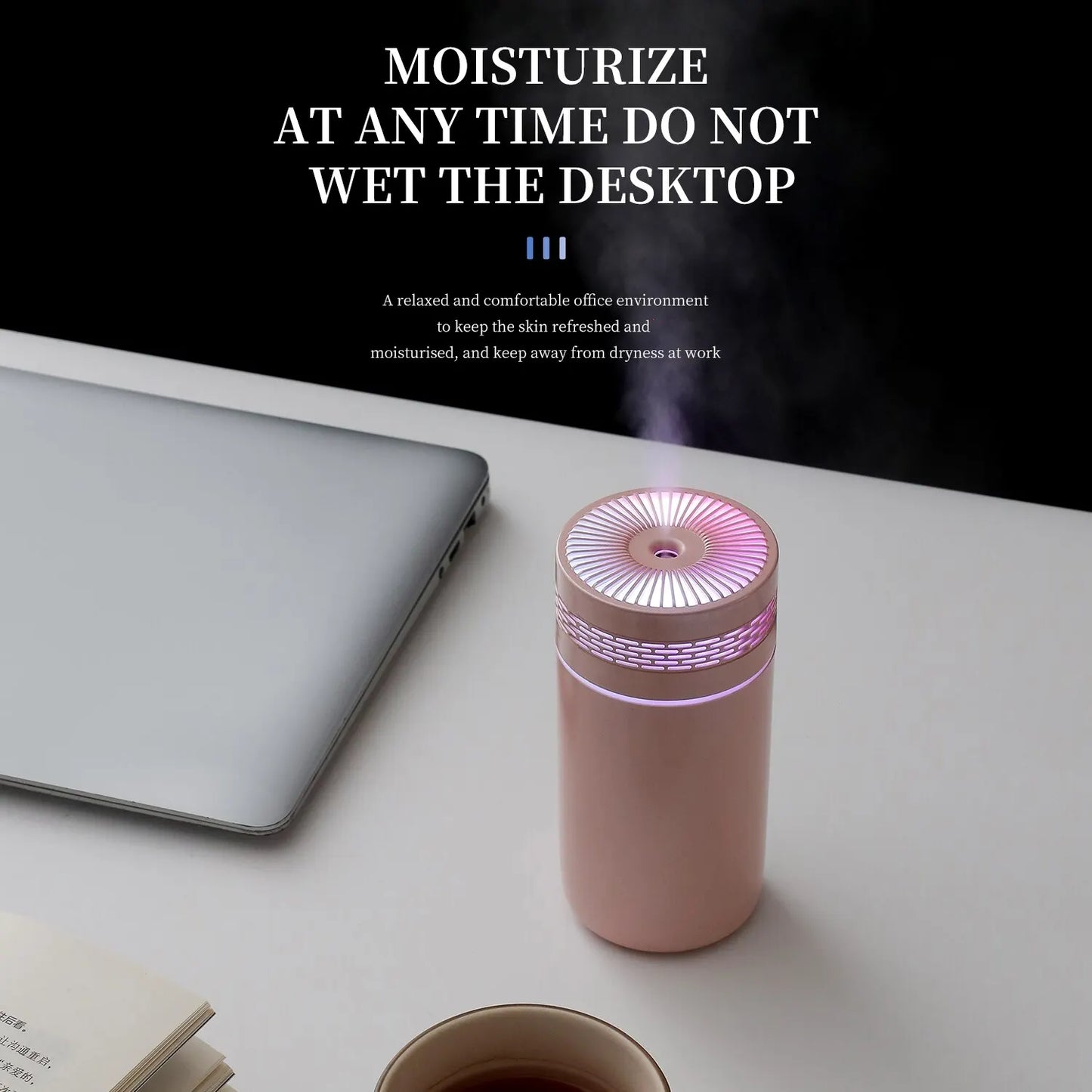 Avelena | 250ML Tragbarer Auto-Luftbefeuchter - USB LED Ätherisches Öl Diffusor