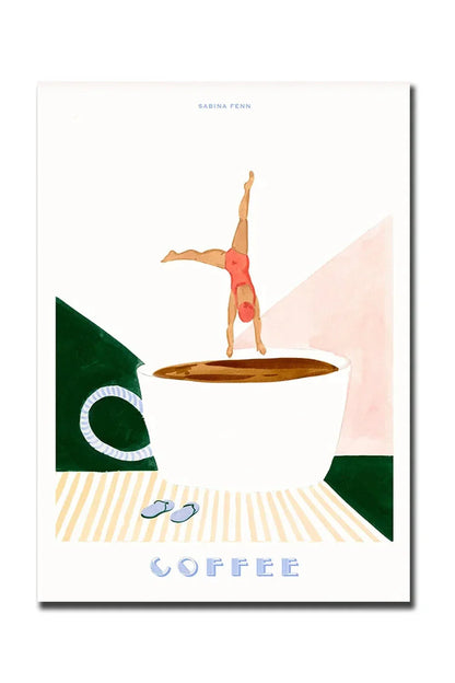 Avelena | Guten Morgen Kaffee Leinwand Poster