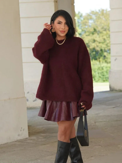 Avelena | Chic Strickpullover für Damen mit Rundhalsausschnitt