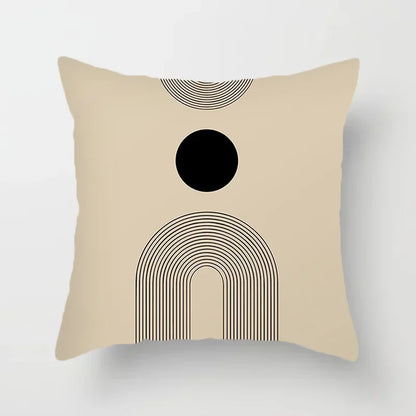 Avelena | Aurum Kissenbezug Moderne Schwarz-Weiß Kissenbezug mit Abstractem Kunstdruck
