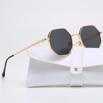 Avelena | Polygon Metall Quadrat Sonnenbrille