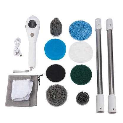 Avelena | Einzelne Reinigungslösung: 8-in-1 Multifunktionale elektrische Reinigungsbürste - Kabellos und rotierend für Badezimmer, Küche, Fenster und Toilette