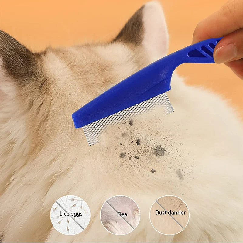 Avelena | Katzen- und Hunde Bürste und Flohkamm Set