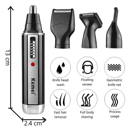 Avelena | 4-In-1 Wiederaufladbarer Elektrischer Trimmer für Männer - Bart/Haar/Nase & Ohr