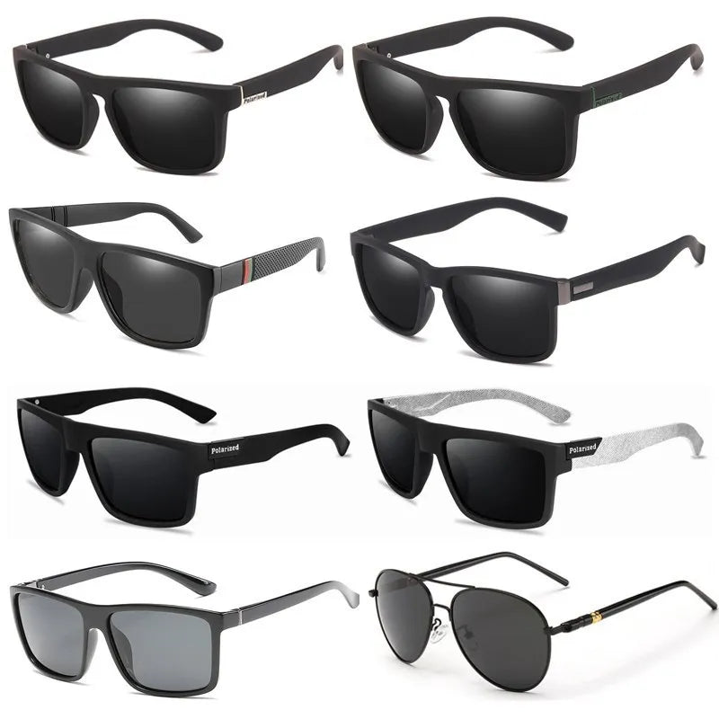 Avelena | Herren Klassiker Rechteckige Uv400 Polarisierte Strandsonnenbrille
