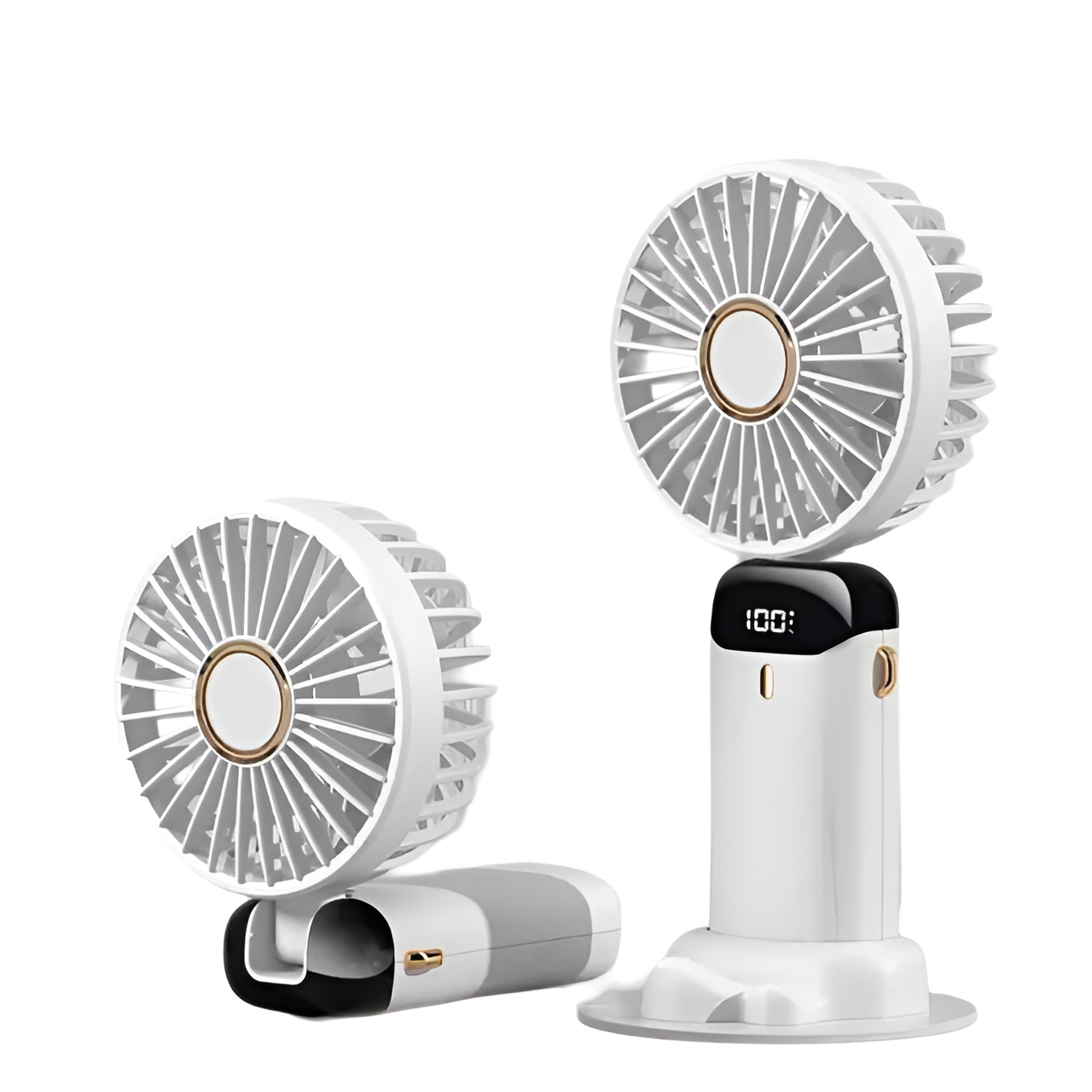 Avelena | Wiederaufladbarer tragbarer Mini Ventilator | 5-Stufen, 90-Grad verstellbar & leise für Büro, Zuhause & den Außeneinsatz