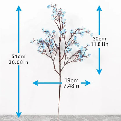 Avelena | 30 Cm Pink Seiden-Gipskraut Künstliche Blumen Kleine束 5 Gabeln Wohnzimmer Dekoration Künstliche Pflanzen Vase für Zuhause Hochzeit