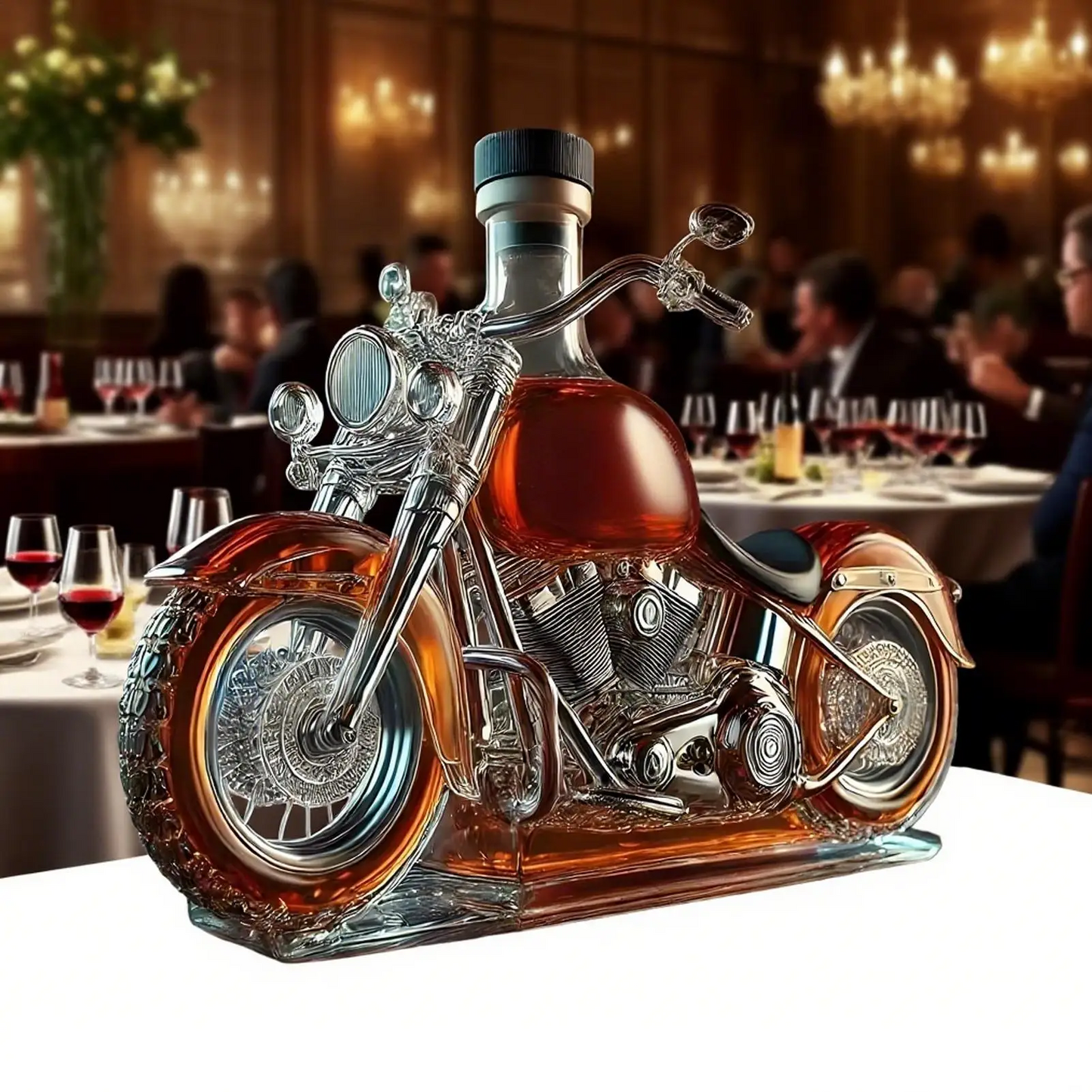 Avelena | Harley Motorrad-förmiger Whisky Dekanter für die Hausbar