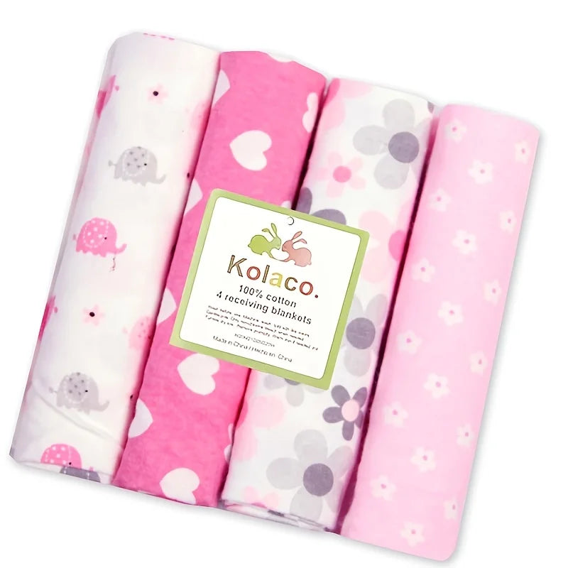 Avelena | 4Pcs 100% Baumwolle Babyhandtuchdecke Set