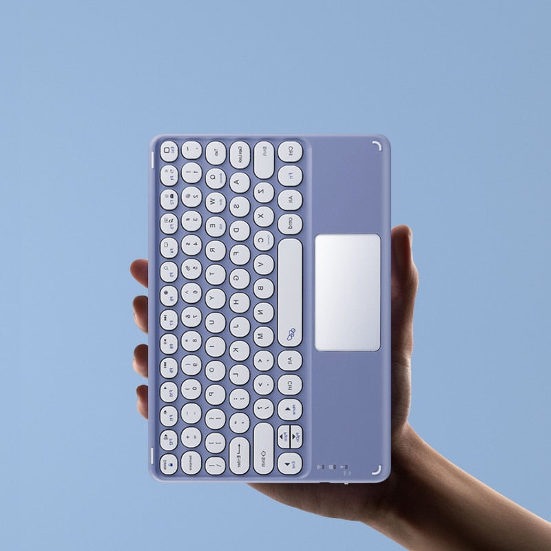 Avelena | Süße Rundfarbe Tastatur mit Touchpad