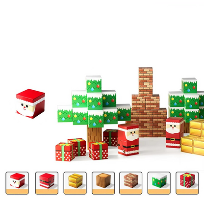 Avelena | Magnetische Bauplatten Weihnachtsedition STEM Sinnesblöcke für Kleinkinder