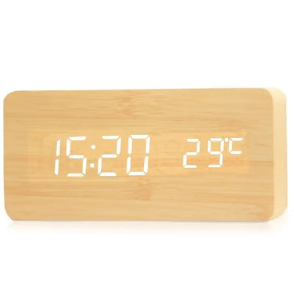 Avelena |  Digitaler Wecker aus Holz | LED-Anzeige | Modernes Design | Lautlos | Umweltfreundlich