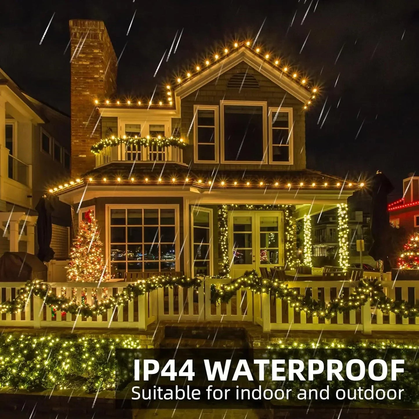 Avelena | LED Feuerwerkslichterkette Ignisia | Mit Fernbedienung | 30–75 m | 900–2000 LEDs | IP65 wasserdicht | Für Weihnachten, Halloween & Feiern