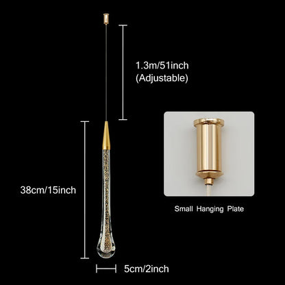Avelena | Kristall LED Pendelleuchten: Perfekt für Schlafzimmer, Esszimmer, Bar - Wassertropfen-Kronleuchter, Treppenlampe für die Innendekoration
