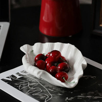 Avelena | Creme Keramik Muschelteller