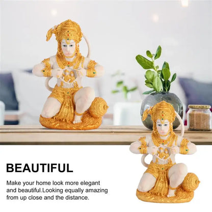 Avelena | 1 Stück Hanuman Buddha Affengott Figurine Südostasiatischer Stil Heimskulptur Lord Hanuman Statue Buddha Figur Ornament