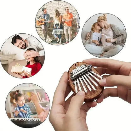 Avelena | 8-Tasten Mini Holz Kalimba - Daumen Piano Anhänger Geschenk