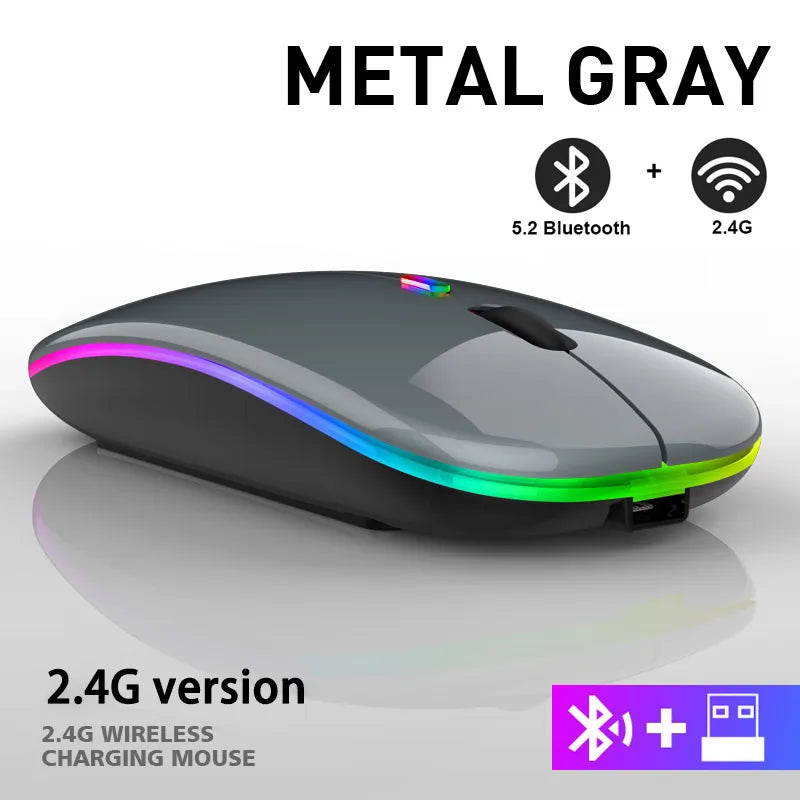 Avelena | Stille Rgb Wireless Maus - Ergo Design
