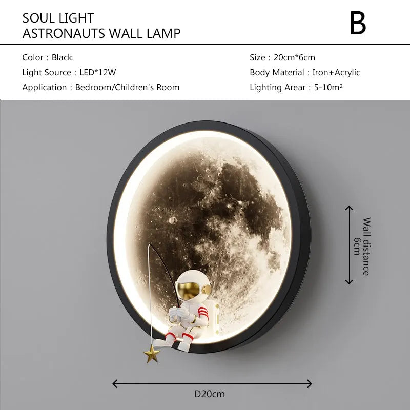 Avelena | Astronaut Auf Dem Mond Wandlicht