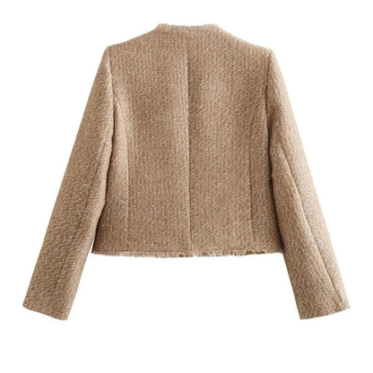 Avelena | Modische Tweed-Kurjacke für Damen