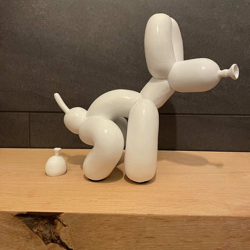 Avelena | Ballonhund Skulptur, Ballon Kunst Statue, Mini Sammlerstück Figur, Wohnkultur, Harzfigur, Schreibtischaccessoires, Zimmerdekoration