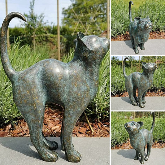 Avelena | Verzaubernde Gartenkatzen-Statuen - Purr-fekte Harzdekoration