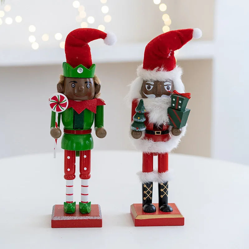 Avelena | Elf Nussknacker Soldat aus Holz Ornamente