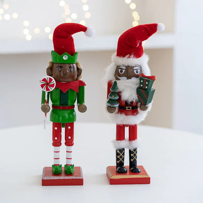 Avelena | Elf Nussknacker Soldat aus Holz Ornamente