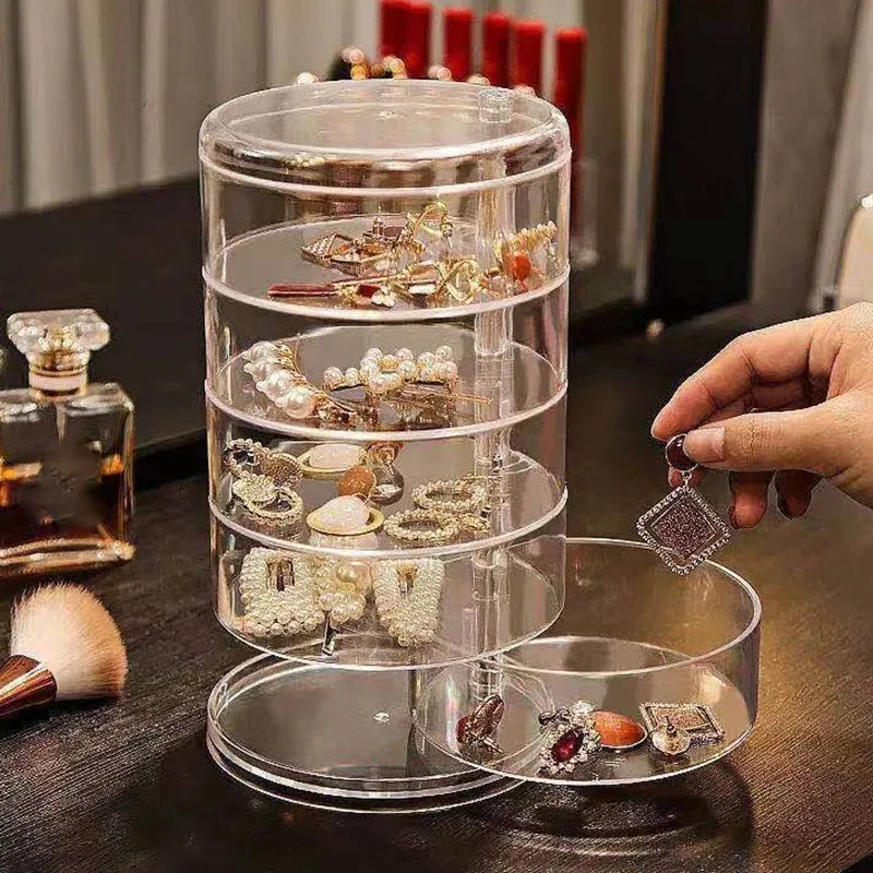 Avelena | 360 Grad Drehende Transparente Schmuckschatulle