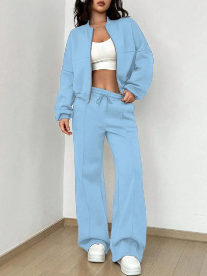 Avelena | Damen Kapuzenpullover mit Reißverschluss Uni-Farbe Neu