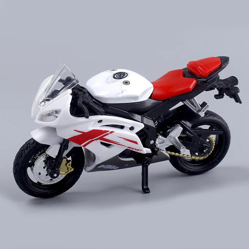 Avelena | 1:18 Maßstab Yamaha R6 Legierungsroller Sportbike Figuren Diecasts Kinder Spielzeug Motorrad Rennmodell Nachbildungen Sammlergeschenk für Jungen