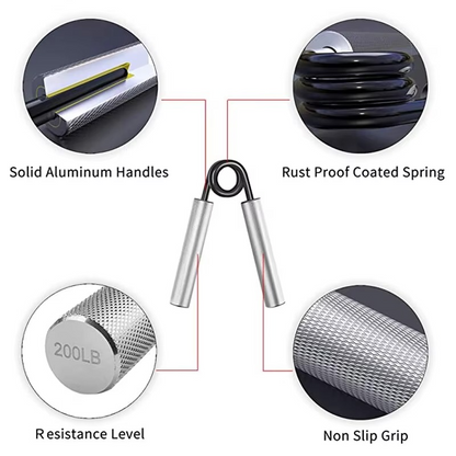 Avelena | Verstellbarer Aluminium-Handgriff-Stärke-Trainer für Finger- und Armfitness