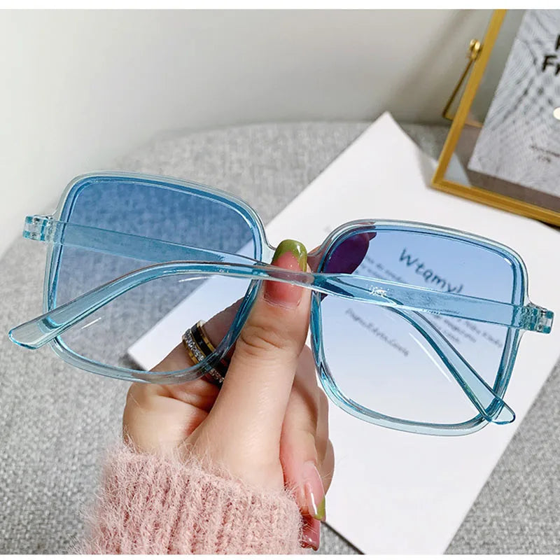 Avelena | Rechteckige Quadratische Augen Schutz Frauen Uv400 Sonnenbrille