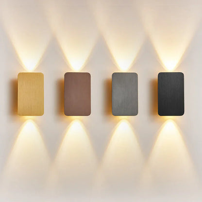Avelena | Aria Moderne Quadrat Wandlampe – Auf- und Ablichtung für Schlafzimmer und Wohnzimmer