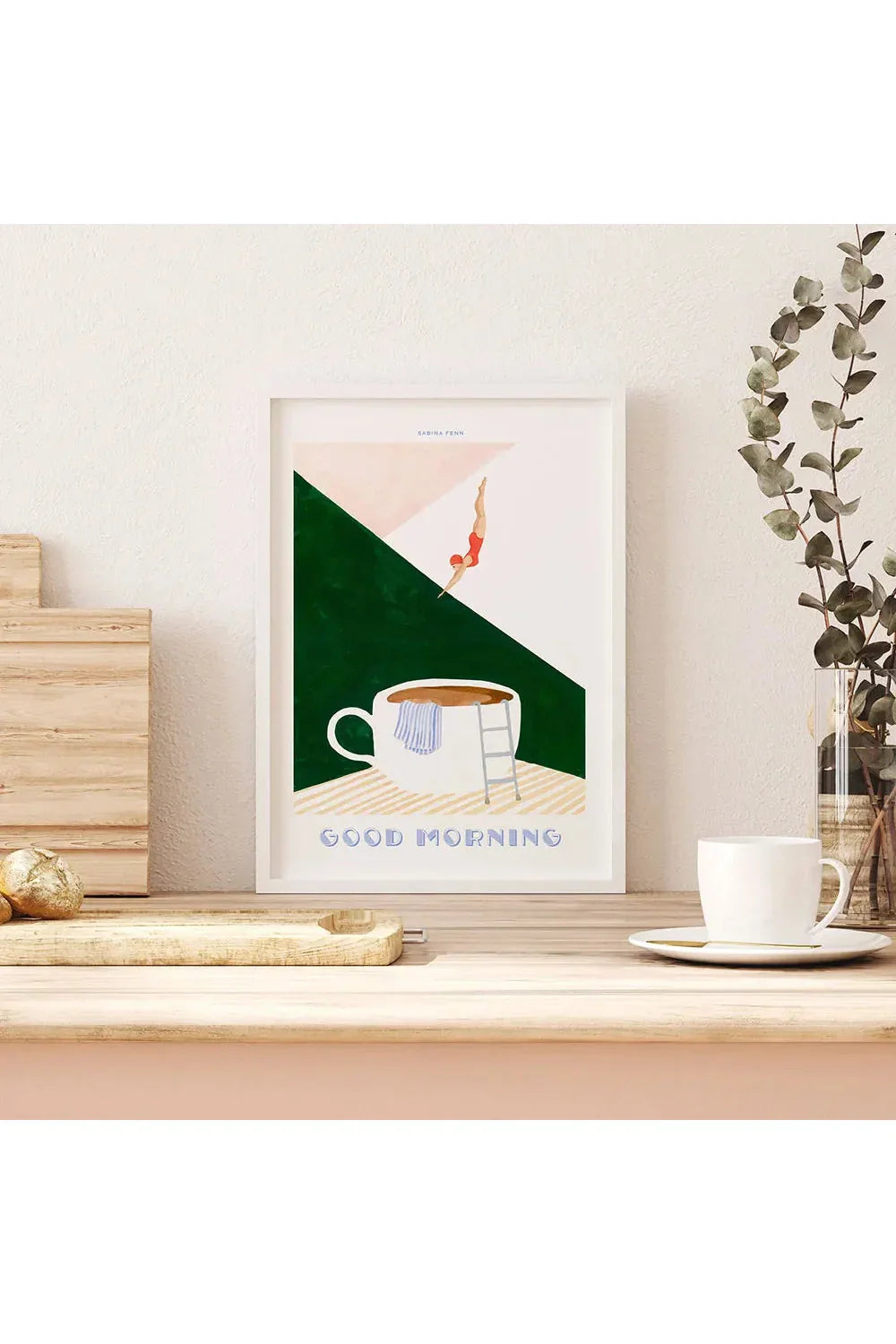 Avelena | Guten Morgen Kaffee Leinwand Poster