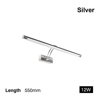 Avelena | 80-100cm LED Wandlampe - Moderne schwarze/silberne Wandleuchte für das Badezimmer, innen montierte Bildleuchte