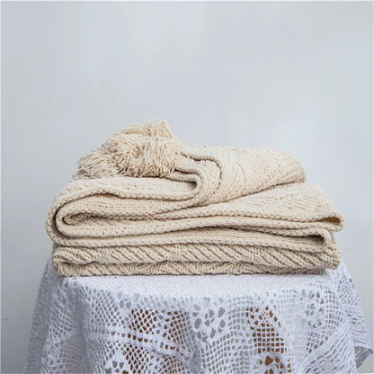 Avelena | Blanket Luxe Chenille Decke mit Herzfransen