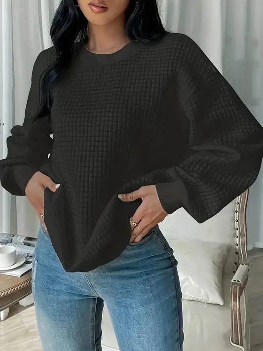 Neck Style Rundhalsausschnitt Pullover Top