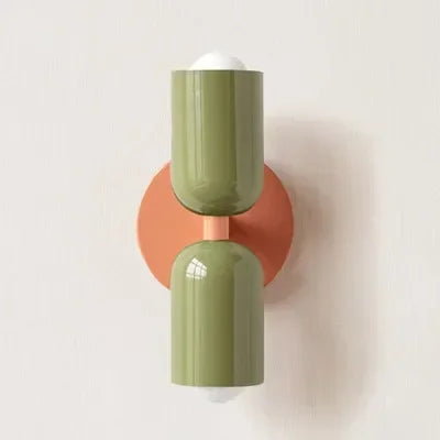 Avelena | Nordic LED Wall Lamp Modern Minimalist Cream Double Head Lights For Living Room Bedroom Besides Study Indoor Decoration Fixture