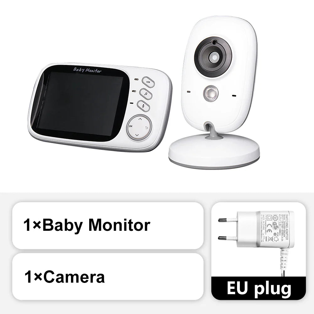 Avelena | 3,5-Zoll Video-Babymonitor mit Nachtsicht, Temperaturanzeige und Zwei-Wege-Audio