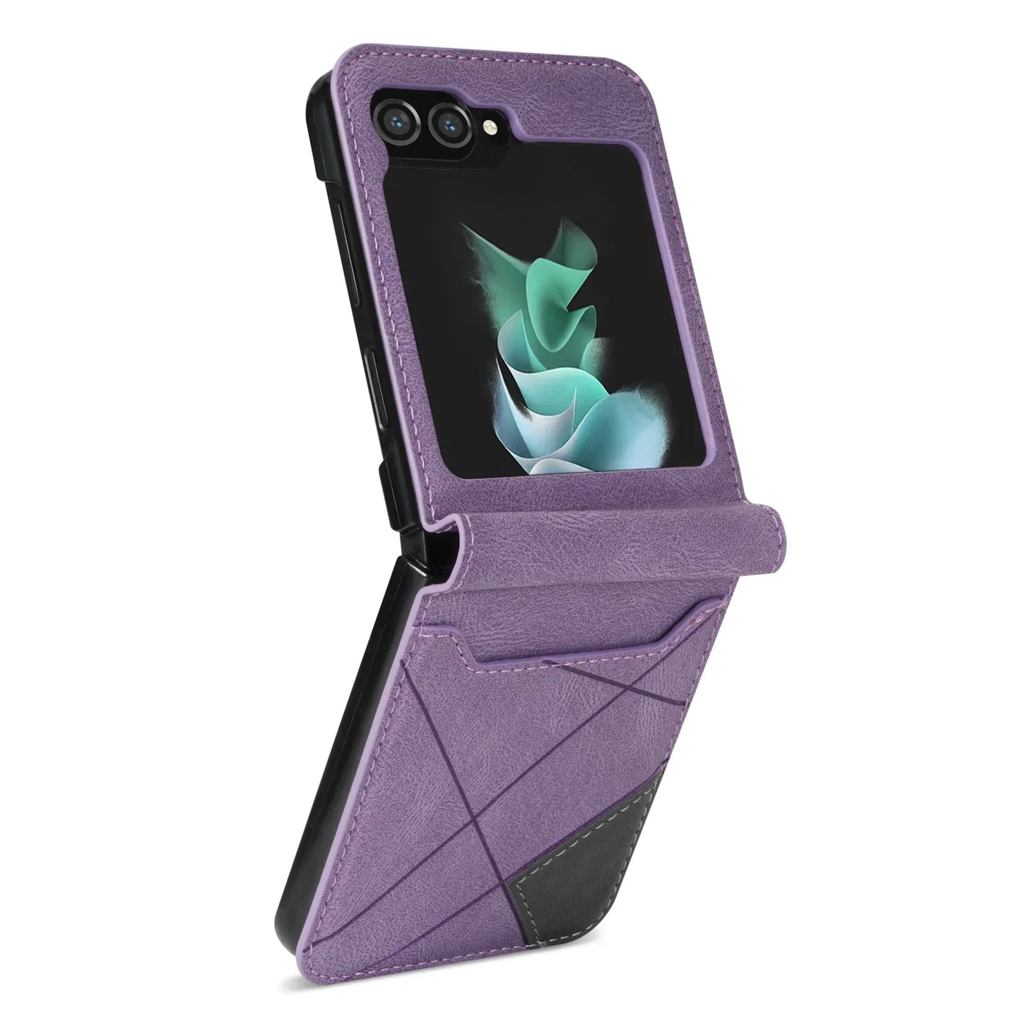 Avelena | Leder Geldbörsenhülle für Samsung Galaxy Z Flip Serie